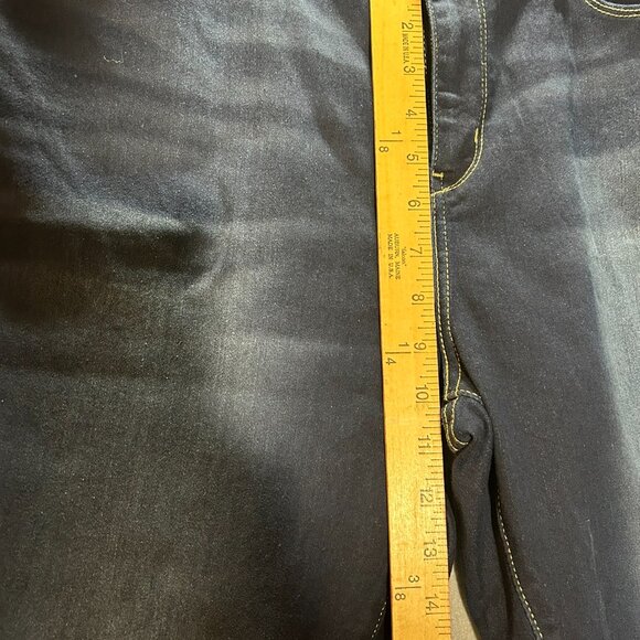 Signature Levi Strauss Gold Mid Rise Skinny Stretch Blue Denim Jeans 16L W34 L32 - Picture 10 of 16